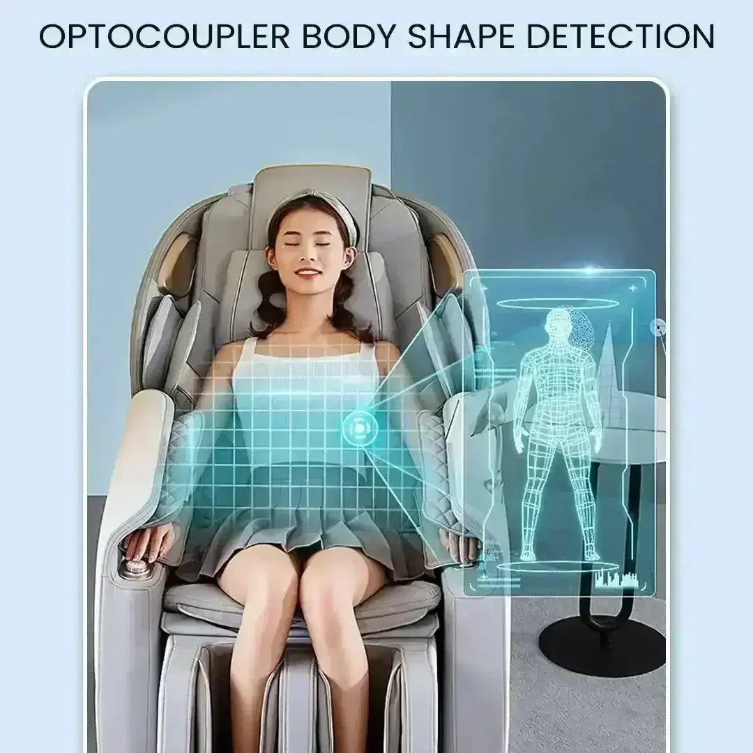 Royal Omega Massage Chair (Grey) - Rotai - Best Massage Chair in Dubai UAE - Shop massage chairs in UAE, Saudi Arabia -Therapy Massage Chairs - Back, Neck, & Leg Pain Relief