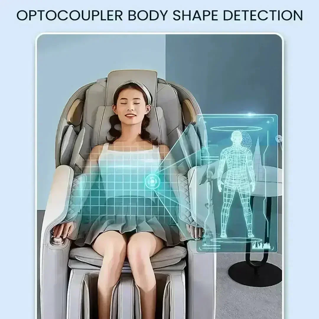 Royal Omega Massage Chair (Grey) - Rotai - Best Massage Chair in Dubai UAE - Shop massage chairs in UAE, Saudi Arabia -Therapy Massage Chairs - Back, Neck, & Leg Pain Relief