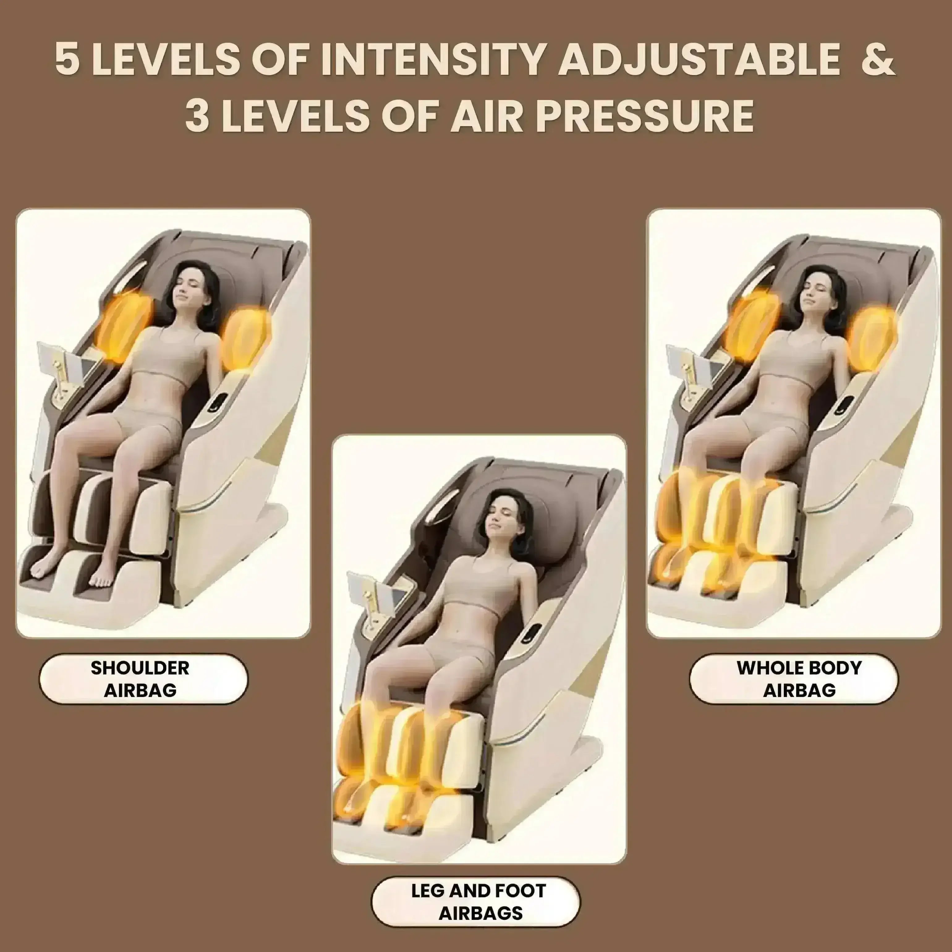 Royal Magestic Pro Massage Chair Brown (Pre-owned) - Rotai Health - Best Massage Chair in Dubai UAE - Shop massage chairs in UAE, Saudi Arabia -Therapy Massage Chairs - Back, Neck, & Leg Pain Relief