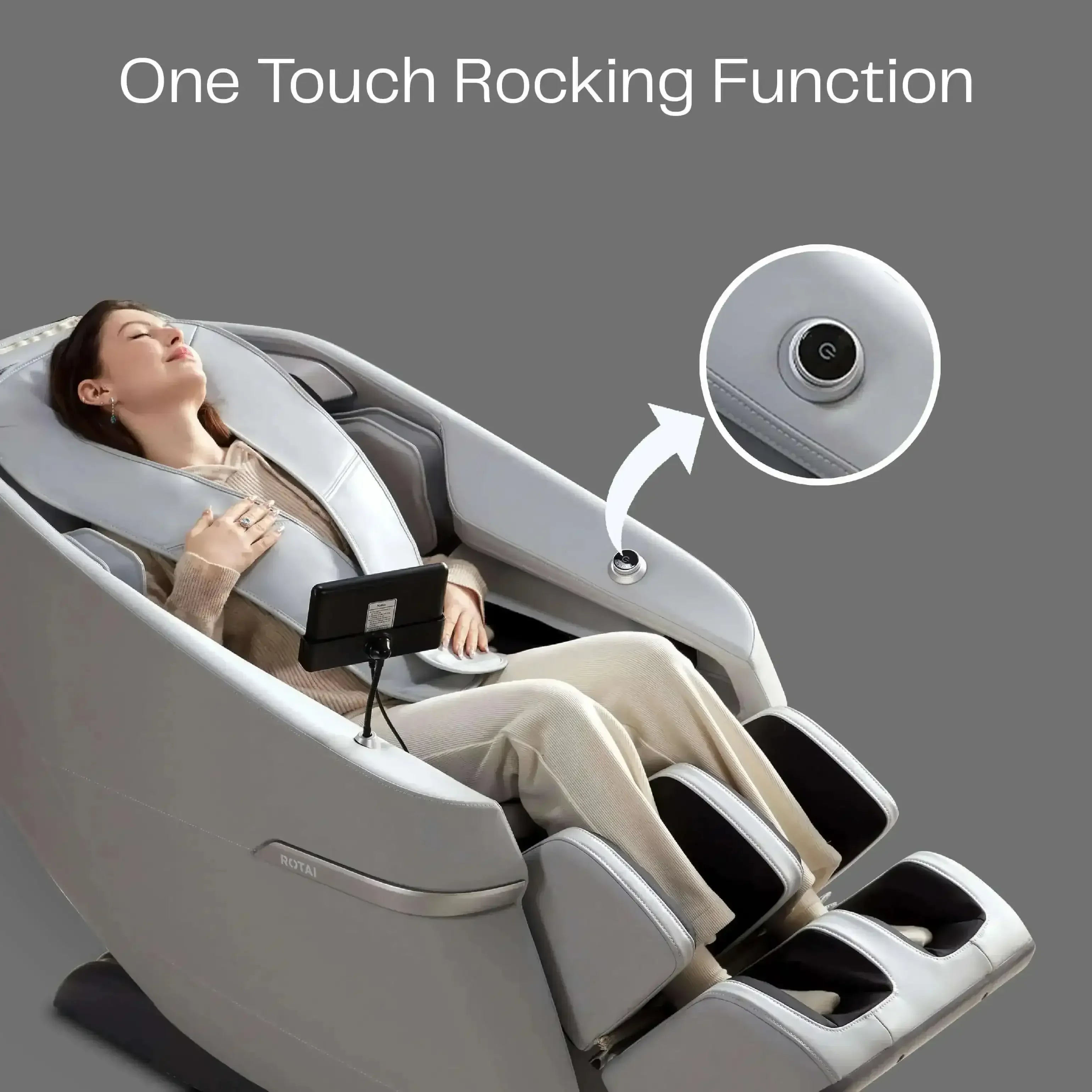 Ekanite 2 in 1 Massage Chair and Sofa (Grey) - Rotai - Best Massage Chair in Dubai UAE - Shop massage chairs in Dubai, UAE, Abu Dhabi