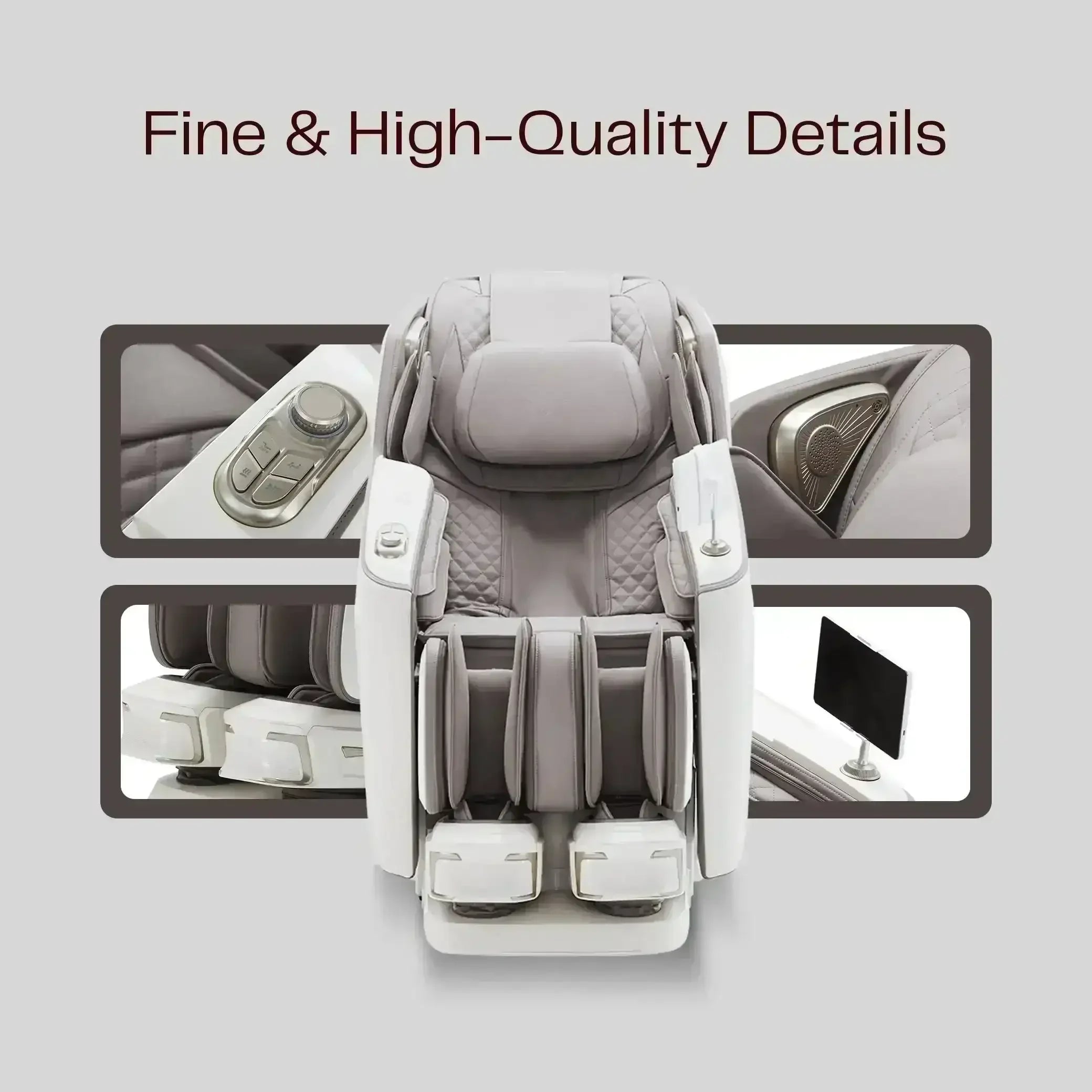 Vanquish Massage Chair (White) - Rotai - Best Massage Chair in Dubai UAE - Shop massage chairs in UAE, Saudi Arabia -Therapy Massage Chairs - Back, Neck, & Leg Pain Relief