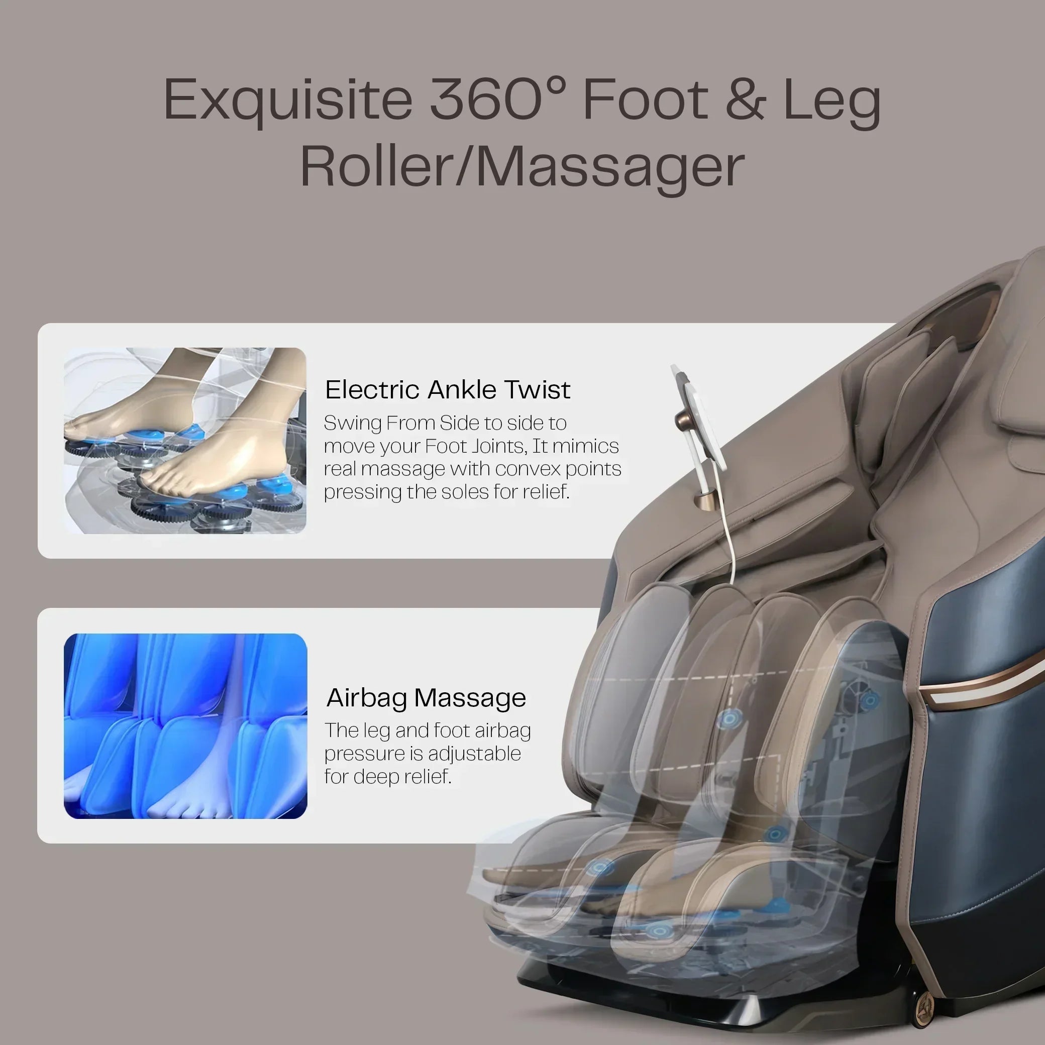 Jazz Recovery Massage Chair (BLUE) - Rotai - Best Massage Chair in Dubai UAE - Shop massage chairs in UAE, Saudi Arabia -Therapy Massage Chairs - Back, Neck, & Leg Pain Relief