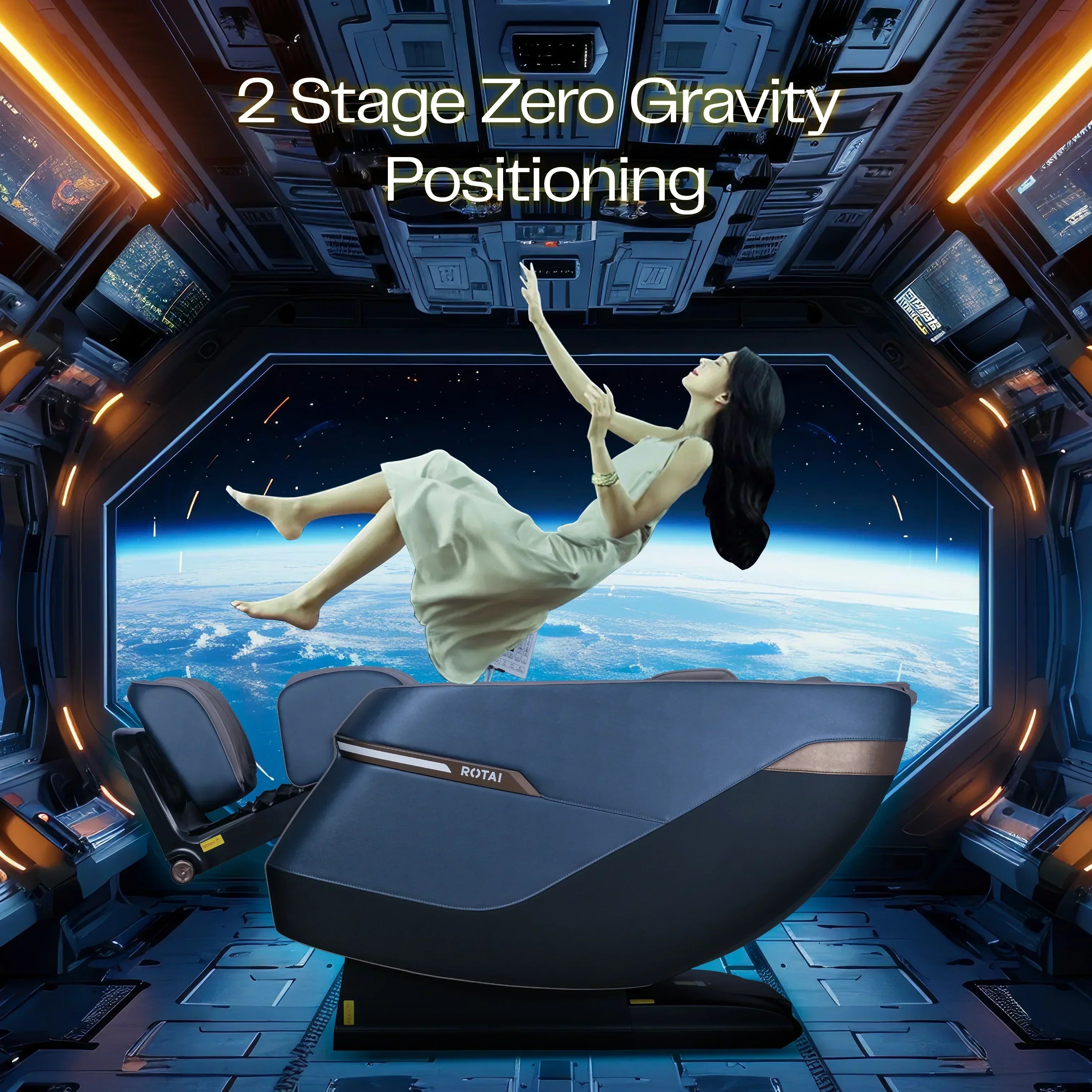 Jazz Recovery Massage Chair (BLUE) - Rotai - Best Massage Chair in Dubai UAE - Shop massage chairs in UAE, Saudi Arabia -Therapy Massage Chairs - Back, Neck, & Leg Pain Relief