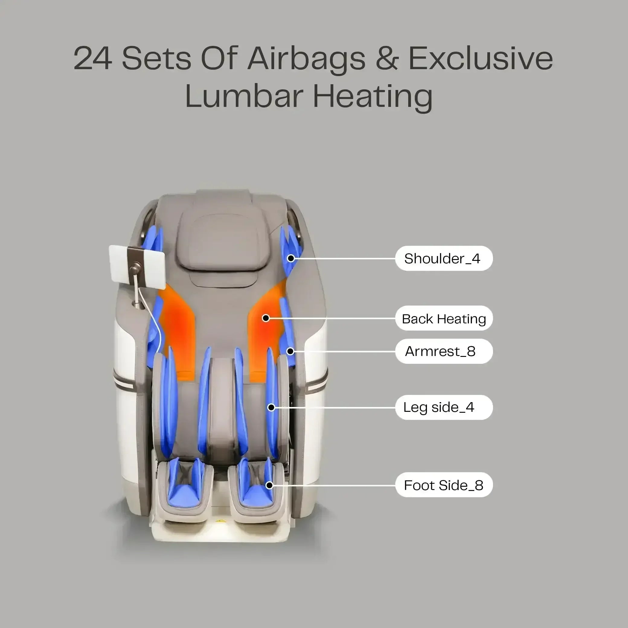 Jazz Recovery Massage Chair (WHITE) - Rotai - Best Massage Chair in Dubai UAE - Shop massage chairs in UAE, Saudi Arabia -Therapy Massage Chairs - Back, Neck, & Leg Pain Relief