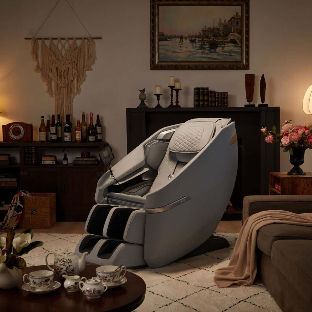 Ekanite Massage Chair and Sofa in cozy living room setting, best massage chair in UAE, massage chair Dubai, كرسي استرخاء, كرسي مساج كهربائي