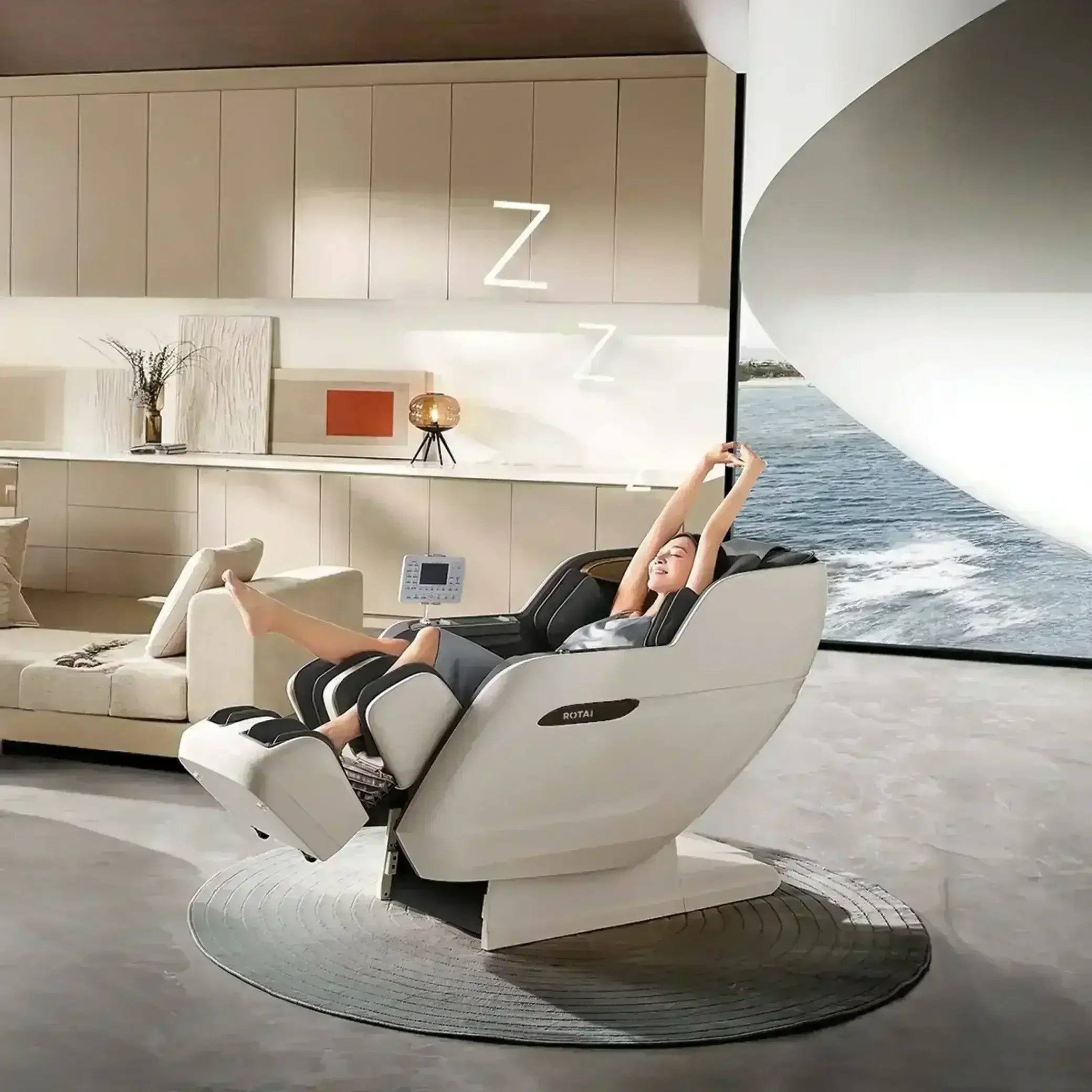 Royal Signature (RT5950 Grey) - Rotai - Best Massage Chair in Dubai UAE - Shop massage chairs in UAE, Saudi Arabia -Therapy Massage Chairs - Back, Neck, & Leg Pain Relief