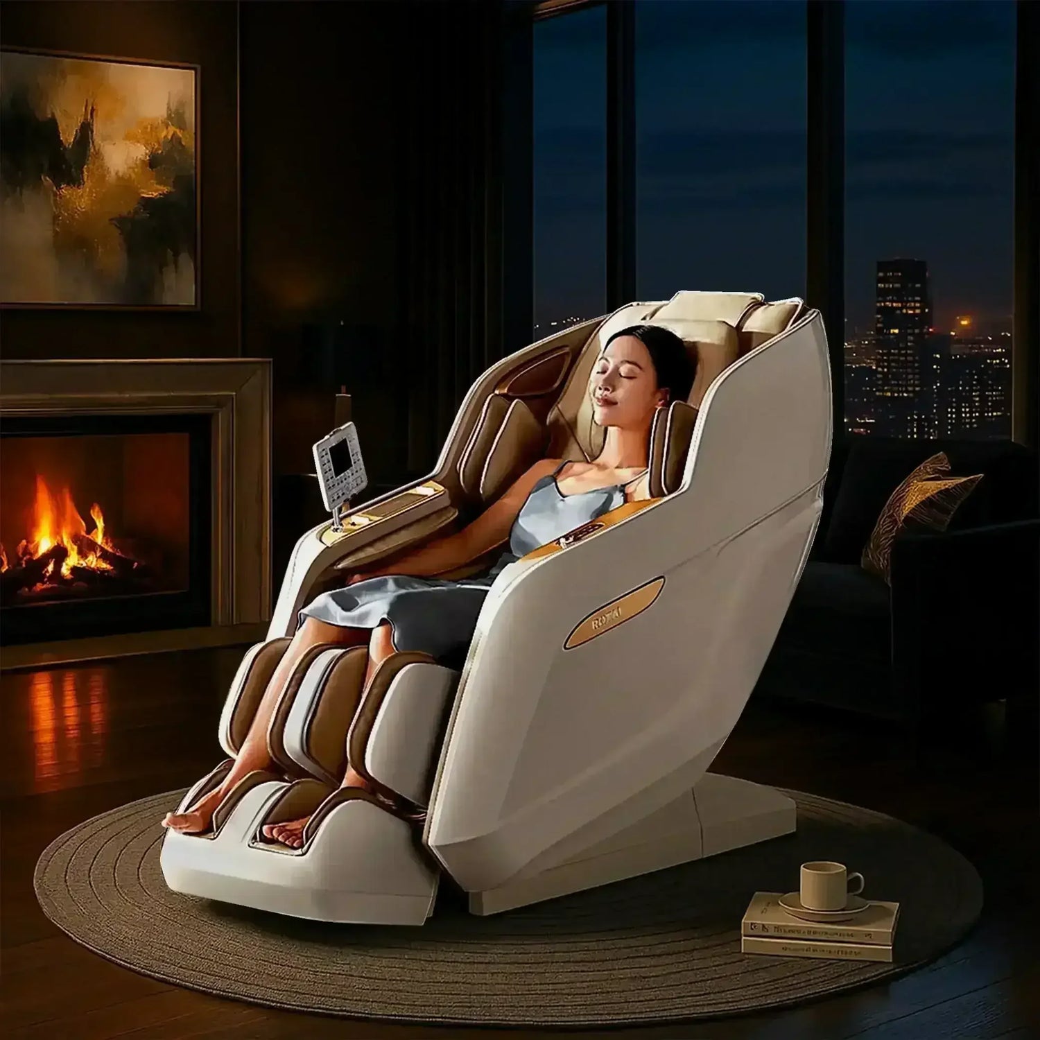Royal Signature (RT5950 White) - Rotai - Best Massage Chair in Dubai UAE - Shop massage chairs in UAE, Saudi Arabia -Therapy Massage Chairs - Back, Neck, & Leg Pain Relief