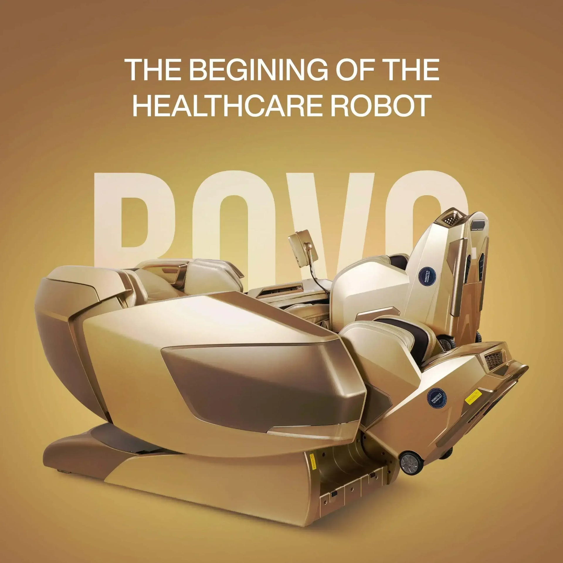 AI Robotic Massage Chair (Sleek Golden)