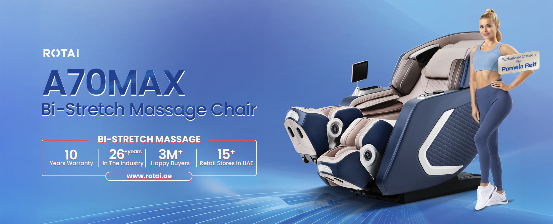 Rotai - Best Massage Chair in Dubai, UAE - Shop massage chairs in Abu Dhabi, UAE, Saudi Arabia كرسي التدليك