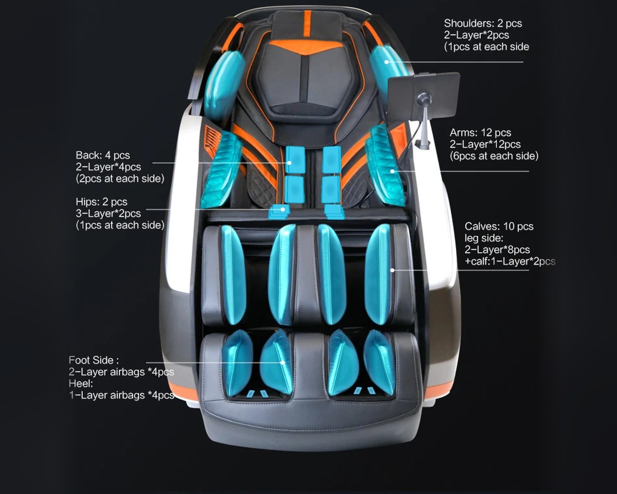 Lambo Luxury Massage Chair whole-body airbag layout