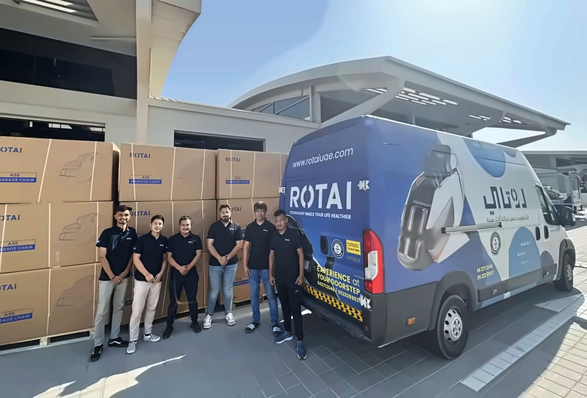 ROTAI GCC team with a ROTAI delivery van in Dubai